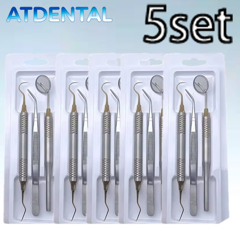 5pcs Dental Double Ended Mouth - Dental Mirror Probe ulasan dan harga