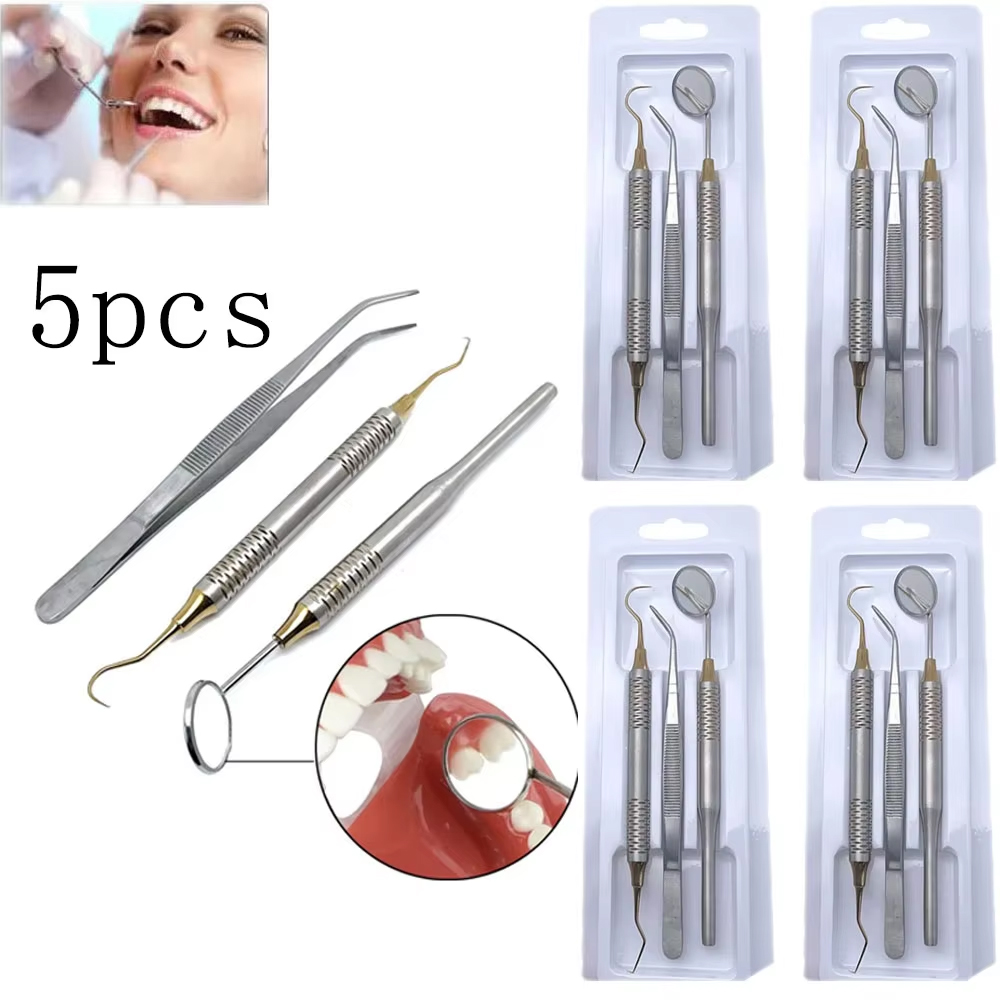 5pcs Dental Double Ended Mouth - Dental Mirror Probe ulasan dan harga