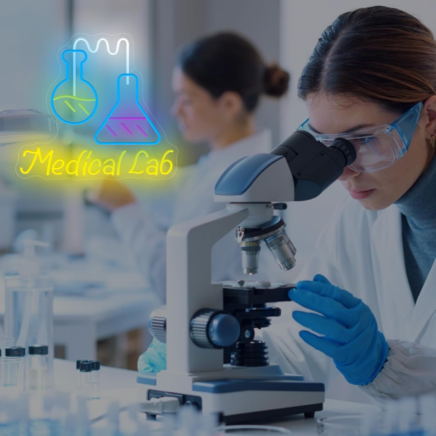 Science Laboratory Neon Sign U - Medical Lab And Science ulasan dan harga