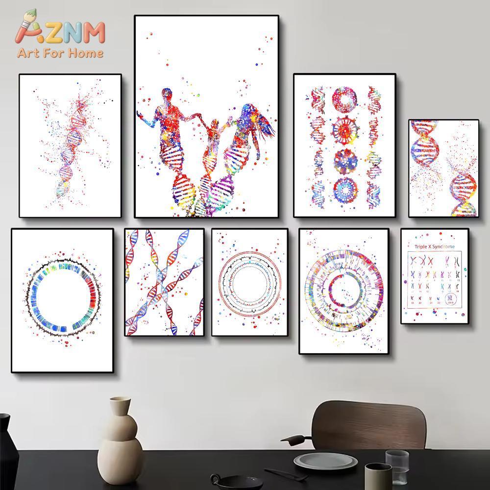 AZNM Colorful Watercolor DNA G - Medical Lab And Science ulasan dan harga