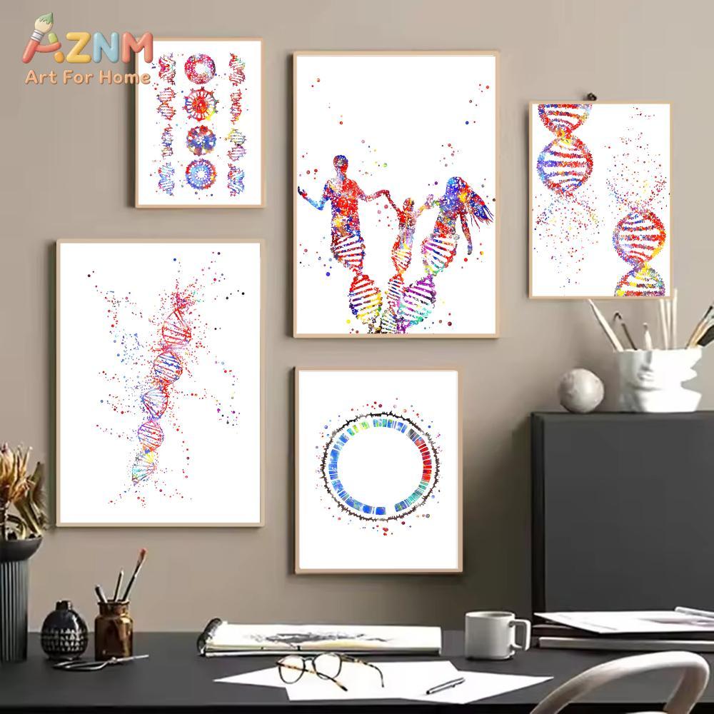 AZNM Colorful Watercolor DNA G - Medical Lab And Science ulasan dan harga