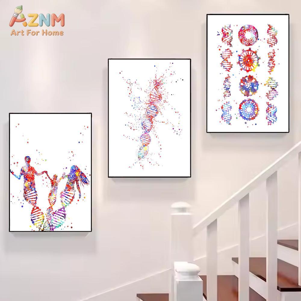 AZNM Colorful Watercolor DNA G - Medical Lab And Science ulasan dan harga