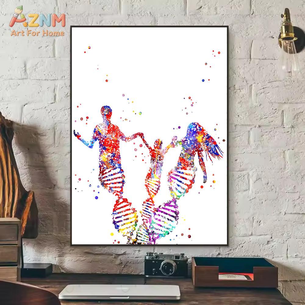 AZNM Colorful Watercolor DNA G - Medical Lab And Science ulasan dan harga